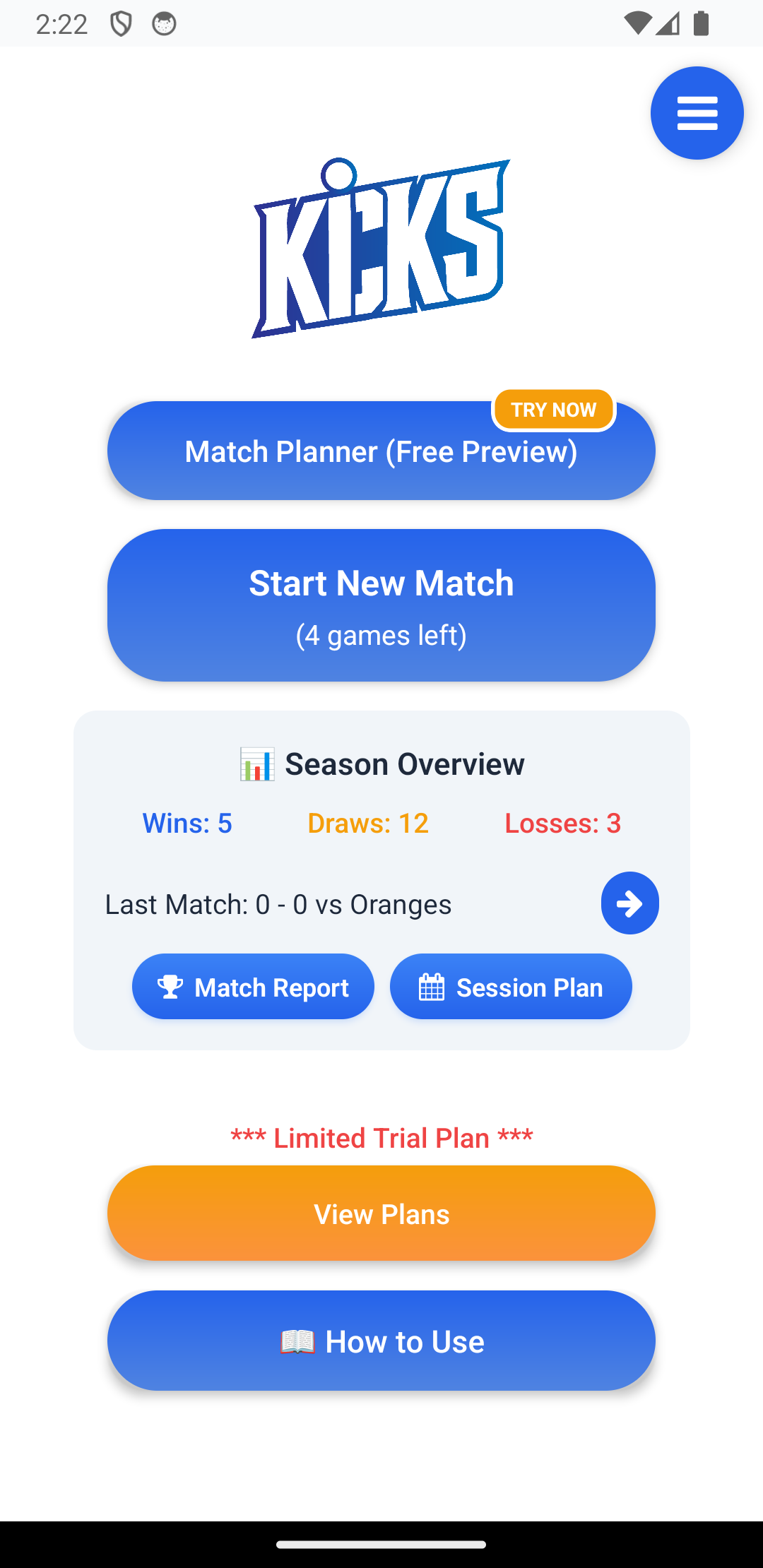 KiCKS App